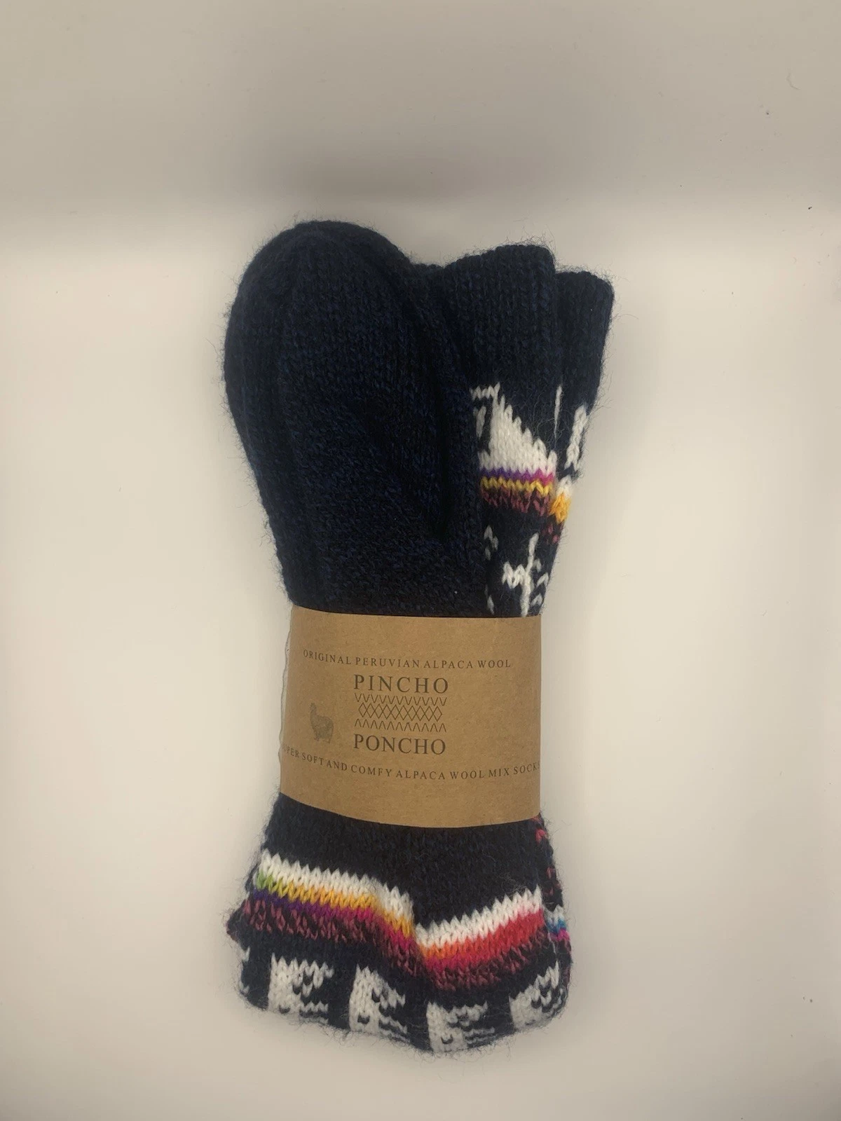 Pincho Poncho Alpaca Wool Mix Socks Made In Peru 6-8.5 Freepost