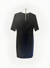 Tahari-Levine Studio Navy Lined Knee-Length Dress Size 8, Stretch Rayon Poly