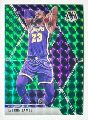 2019-20 Mosaic LeBron James Green Mosaic Prizm Refractor SP #8 Lakers King NBA