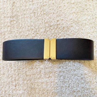 Lauren Ralph Lauren Black Belt Sz S Statement Classic Modern  display picture 3