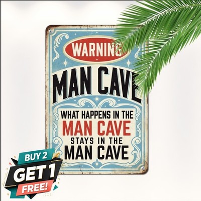 Enter At Your Own Risk Man Cave Warning Notice Plaque Metal Tin Sign 8x12