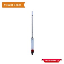 Precision Proof Tralle Alcohol Hydrometer - 0-200 Proof, 8-Inch Reusable Glass