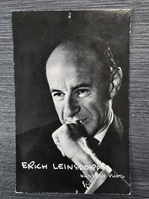 Vintage B&W RPPC Postcard Men Erich Leinsidorf Music Composer Whitestone Photo