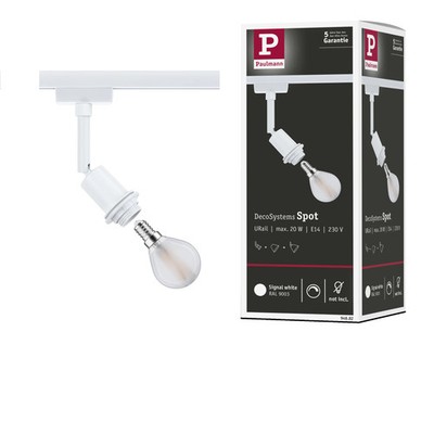 URail Schienenspot DecoSystems Basic E14 max. 20W dimmbar 230V Signalweiß