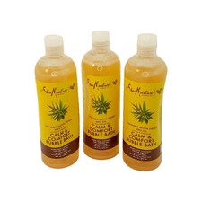 3x Shea Moisture Cannabis Aloe Camomile Calming 2 In 1 Bubble Bath 16oz