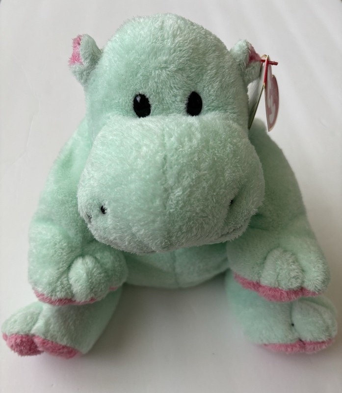 TY PLUFFIES TUBBY MINT GREEN STUFFED ANIMAL TOY - NEW