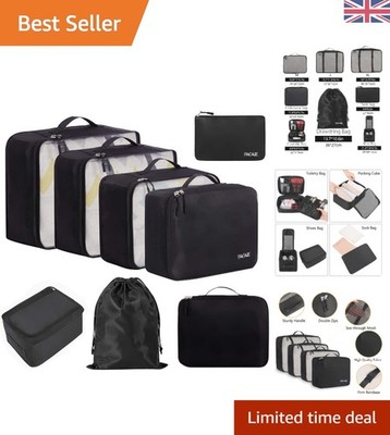 Platzsparendes 8-teiliges Packwürfel-Set - leichte Reisekoffer Organizer