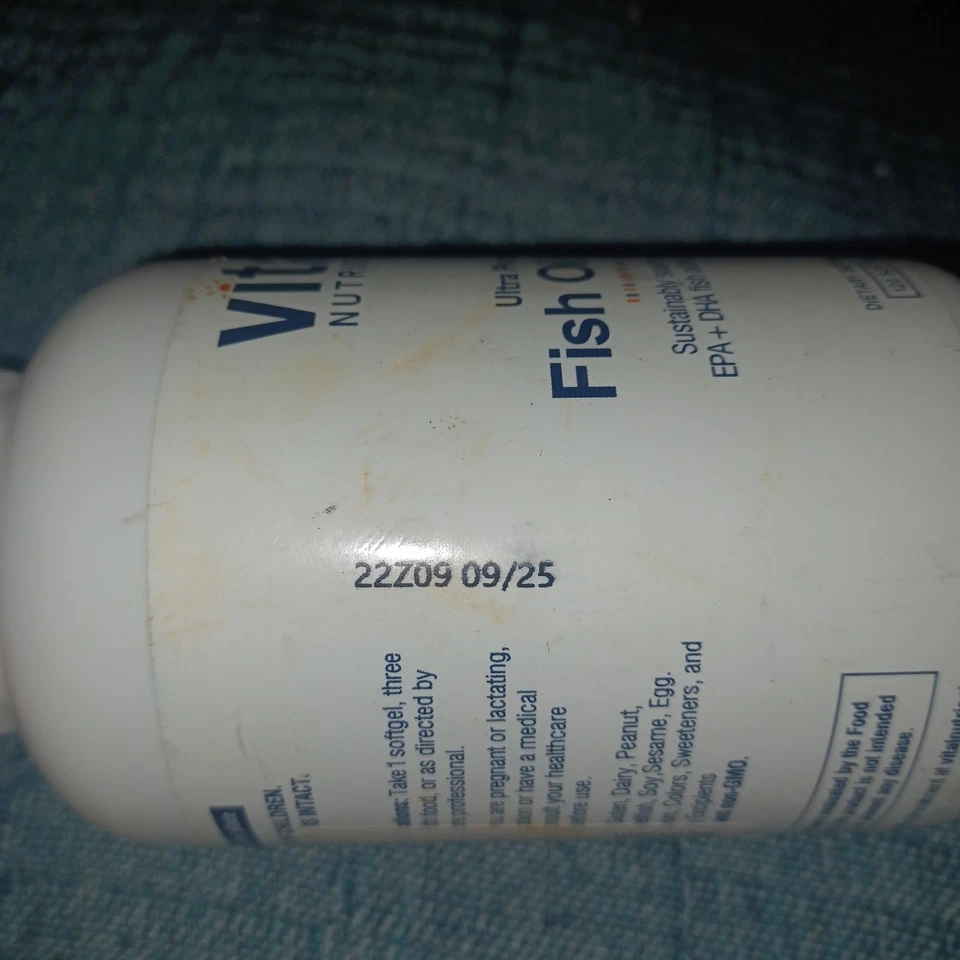 Aceite de pescado ultra puro Vital Nutrients 700 120 cápsulas blandas. Salud del corazón. Nuevo. 09/2025 Foto 4 de 4