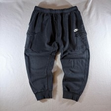 Nike Womens XL Black Fleece Cargo Jogger Swea...