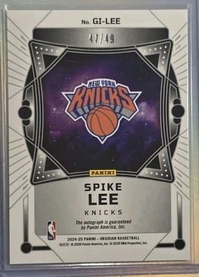 2024-25 Panini Obsidian GI-LEE SPIKE LEE Galaxy Ink Auto Purple