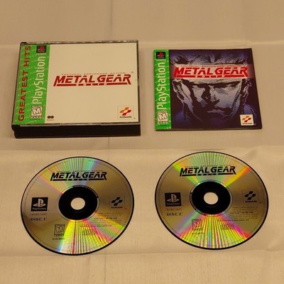 Metal Gear Solid Greatest Hits Sony PlayStation 1 1999 2-Disc Complete - Tested