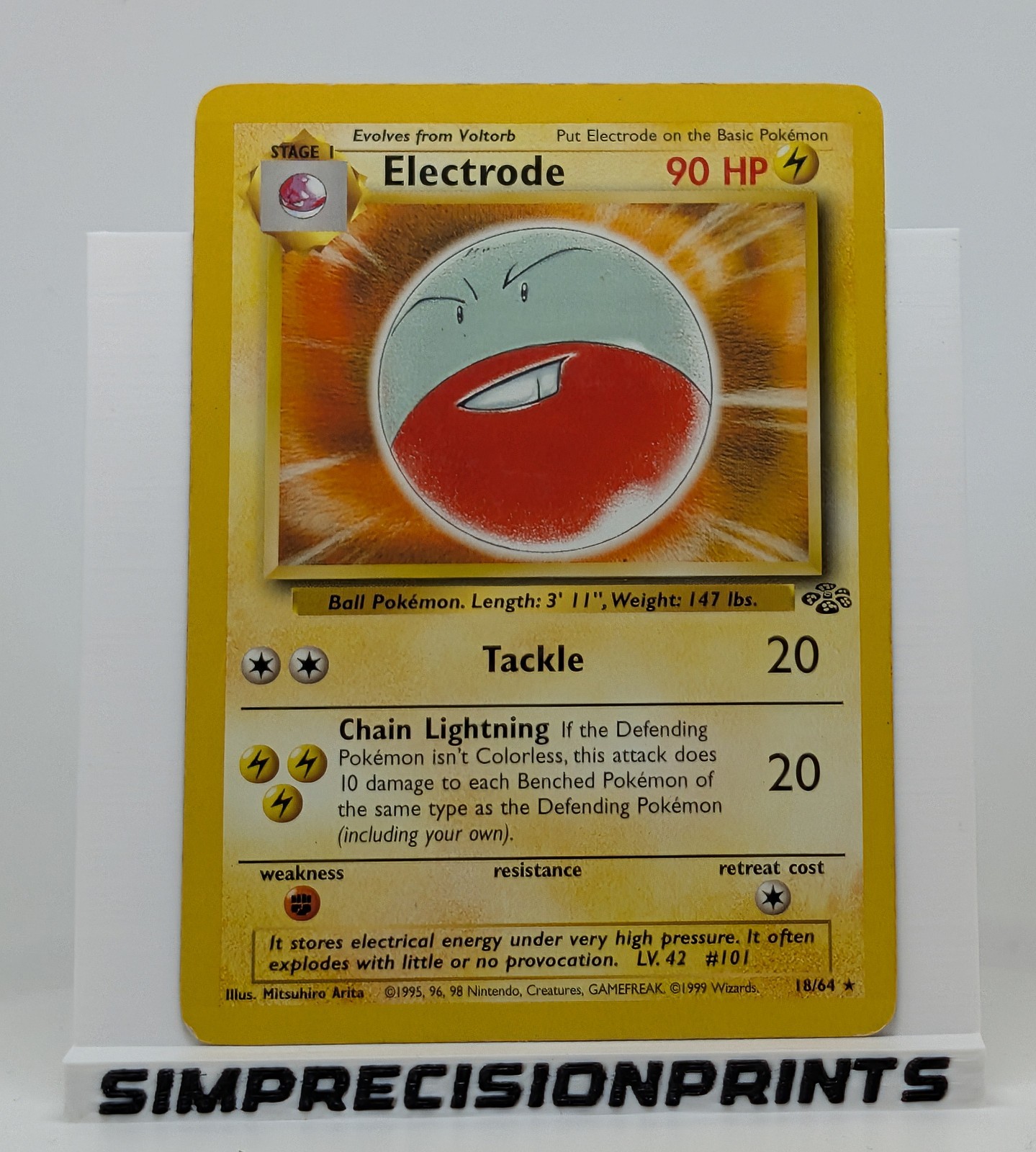Electrode - 18/64 - Pokemon Jungle Unlimited Rare Card WOTC
