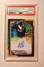 Andres Valor 2024 1st Bowman Chrome AUTO GOLD Shimmer REFRACTOR /50 PSA 10 RC H6