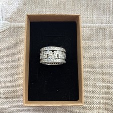 Greek Key Eternity Wide Band w/ CZ Size 7