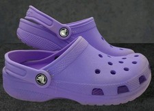 Unisex Crocs Classic Clog Sandals Junior kids Purple Junior Sz 2