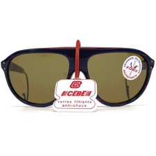 Vintage CEBE 203 SPORT Sunglasses - France 1990s - RARE - Medium - Blue / Red