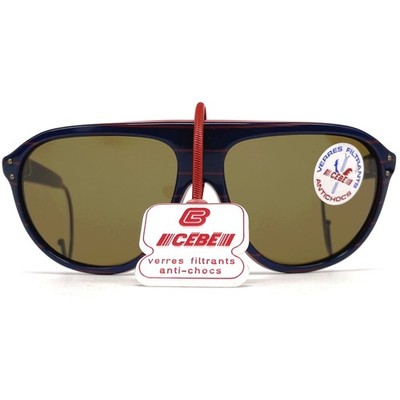 Vintage CEBE 203 SPORT sunglasses - France 1990's - RARE - Medium - Blue / Red