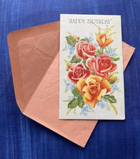 Vintage Birthday Card Greeting Happy Unused Original Greetings UNUSED Envelope