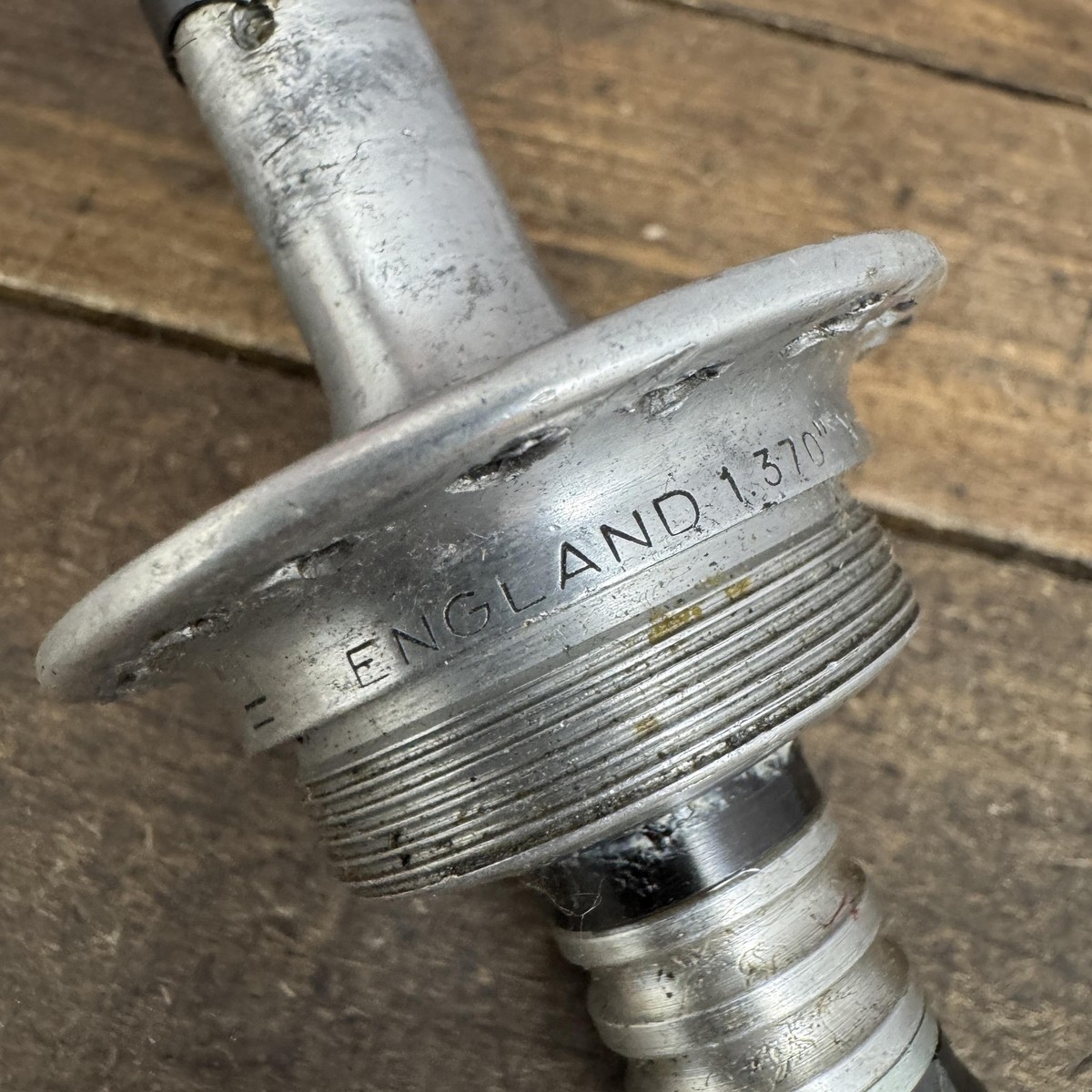 Vintage Campagnolo Record Hub Set 36H QR English Thread Silver