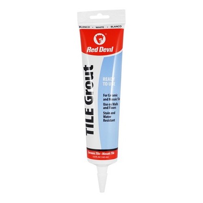 Red Devil 0425 Durable Resistant Pre-Mixed Tile Grout Squeeze Tube 5.5 oz.