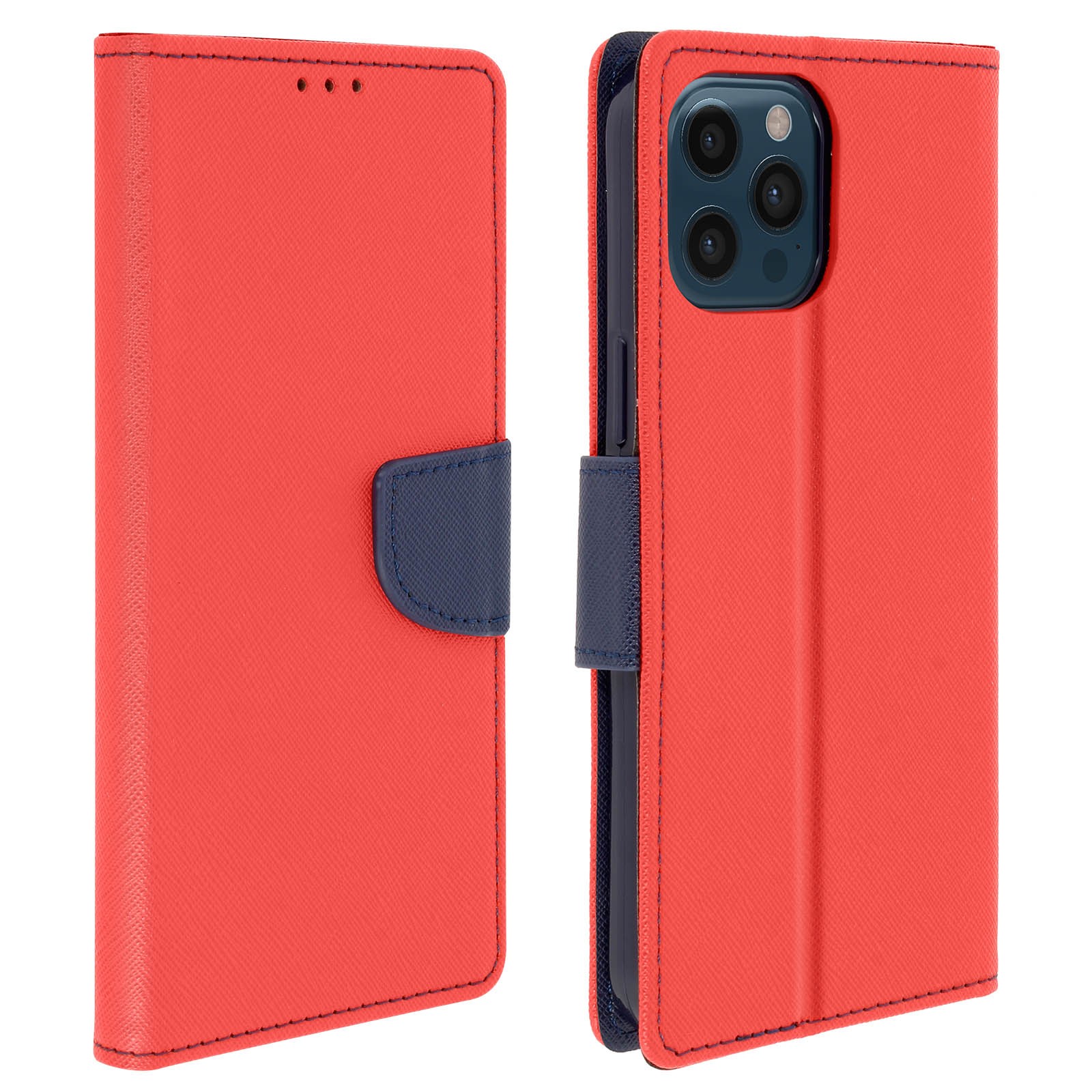 Coque silicone rouge avec support intégré pour iPhone 12 Pro Max