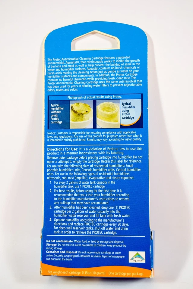 1 Protec HUMIDIFIER CLEANING BALL Cartridge Model PC1V1 Replacement Cartridge - Image 4 of 4