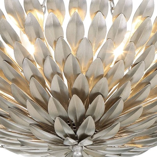 Crystorama Broche 24" Wide Antique Silver Ceiling Light - Picture 5 of 6