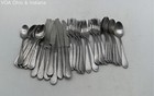 Oneida Hammered Stainless Steel Flatware Lot 27 Piece Assorted Knives Forks — photo 1