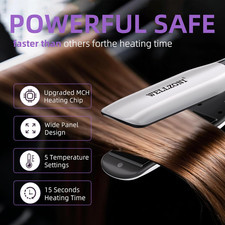 Flat Iron Hair Straightener - 1.4" Wide Plate, 15s Fast Heating with 37 Temp Set 3