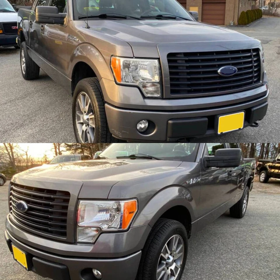 Sterling Gray For 2009-2014 Ford F150 Harley-Davidson Look Front Bumper Grille Foto 3 de 4