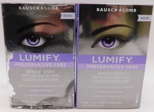 2 Pk Bausch+Lomb Lumify Redness Reliever Eye Drops 20 Vials Ea Exp: 12/26 New