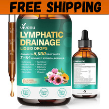 21-in-1 Lymphatic Drainage Drops for Liposomal, 6000mg Immune  Lymph System Sup