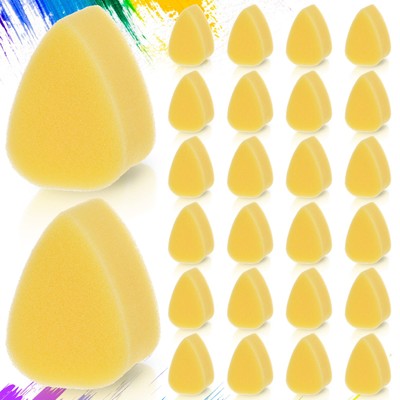 24 PCS High Density Face Paint Sponges Yellow Petal Shape Art 24 Pack