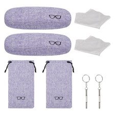 Hard Shell Eyeglass Case, Kit for 1 Case, Purple