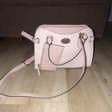 GUESS Pink Logo Print Crossbody Bag Zip Snap ...