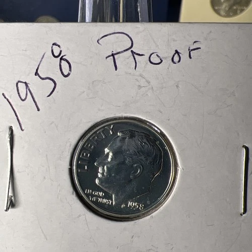 1958 Proof 1958 BU 1961 Proof Roosevelt Dime