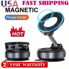 360 /Adjustable Magnetic Vacuum Suction Cup Car Phone Holder Mount for MagSafe