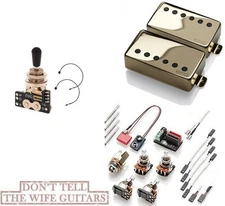 EMG JH SET JAMES HETFIELD GOLD STANDARD SPACED SHORT SHAFT POTS + TOGGLE SWITCH