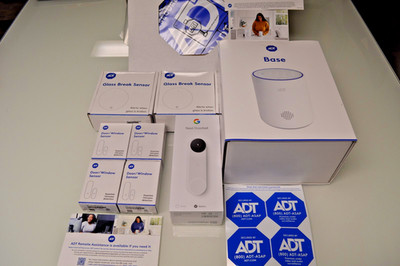 ADT Home Security Kit Brand New Sealed in Packagin W/ Base, Sensor & Google Nest