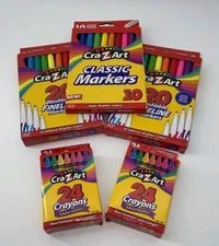 Lot Of Kids Markers And Crayons Great Holiday Gift, School Supplies