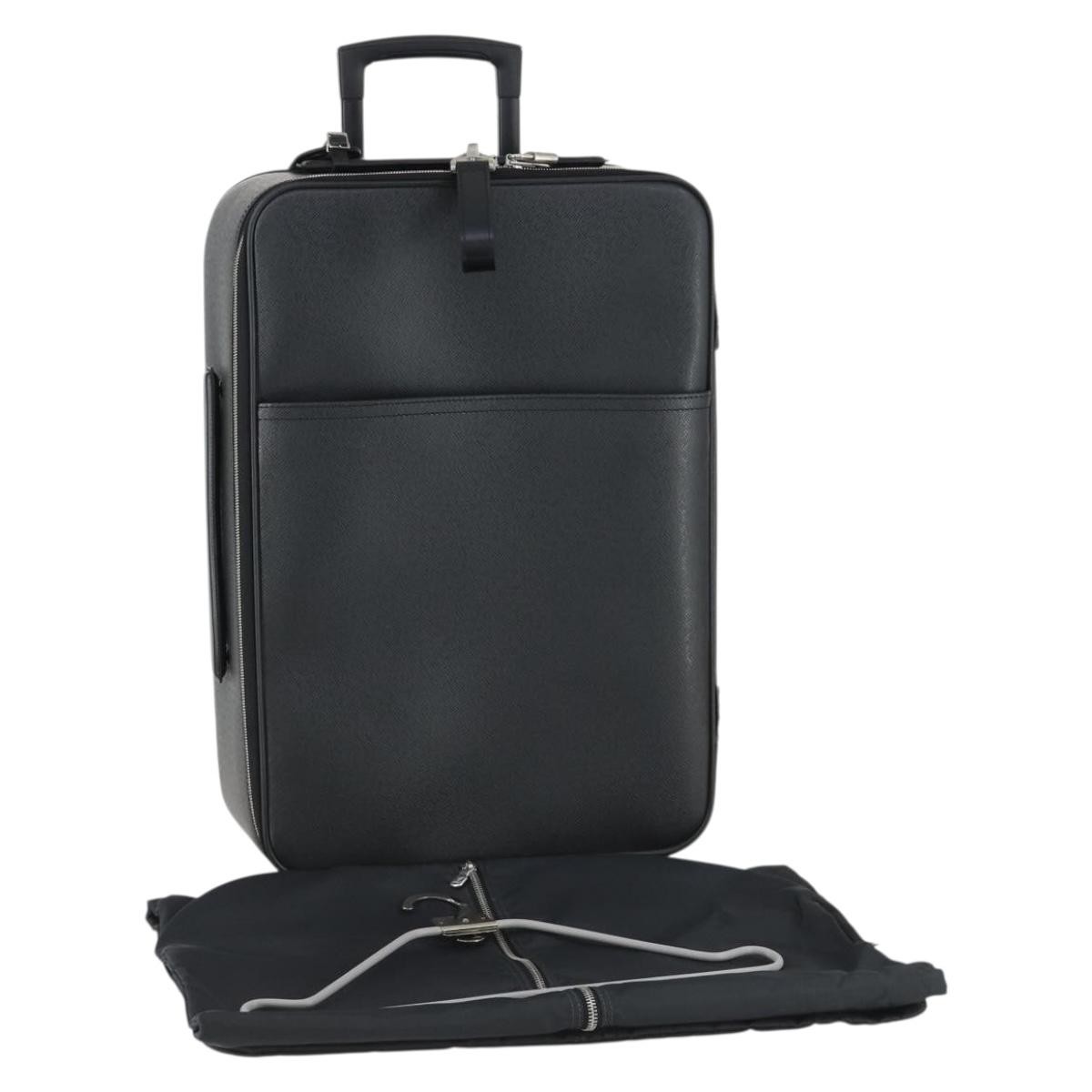 LOUIS VUITTON Taiga Pegas 55 Suitcase Black Boreal M32666 LV Auth