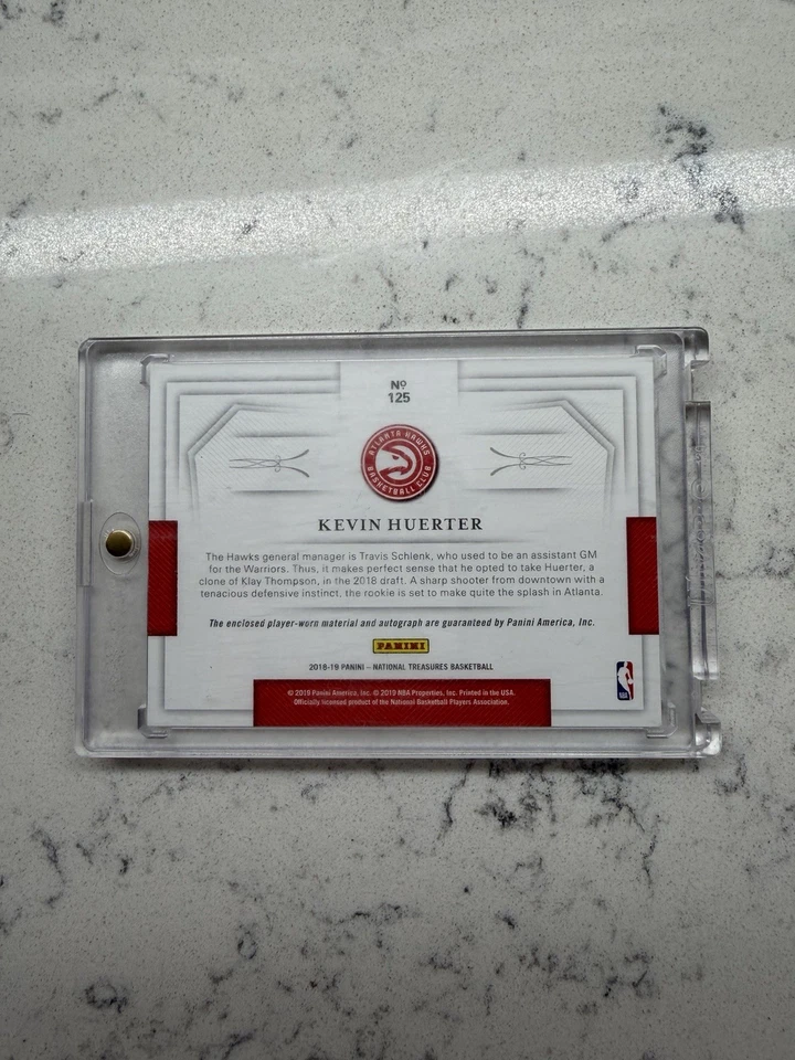 2018-19 National Treasures Horizontal /49 Kevin Huerter RPA Rookie Patch Auto RC - Image 2 of 2