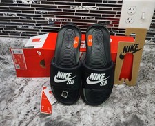 Nike Men Victori One Slide SB - Black/White - Size 7 - NIB