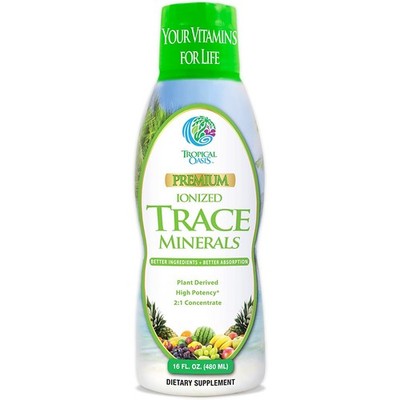 Tropical Oasis Ionized Trace Minerals Liquid Dietary Supplement 16 Oz