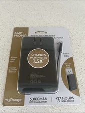 myCharge AMP PRONG 5,000mAh Portable Charge with AC IN for USB-C iPhone 16/15