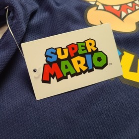 Super Mario Baseball Jersey Shirt Blue Adult XS Nintendo NES Cartoon Gamer NWT🍄