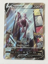 Carta Pokémon TCG Mewtwo v Alt Art Full Art Holo Ultra Rara 072/078 Pokemon Go