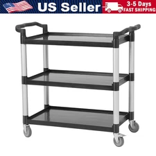Heavy Duty Service Shop Tool Cart 3-Shelf Organizer Rolling 360lbs Capacity NEW