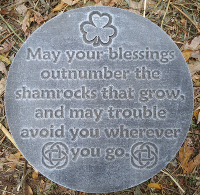 Religious / Irish plaque mold  ''May your blessings'' plastic mould 10'' x 3/4'' 