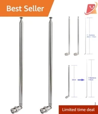 Compact Dual Antenna Set for Ham Radio & Frequency Counter - BNC Male Connector